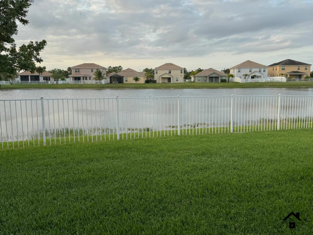 Sunset lake view