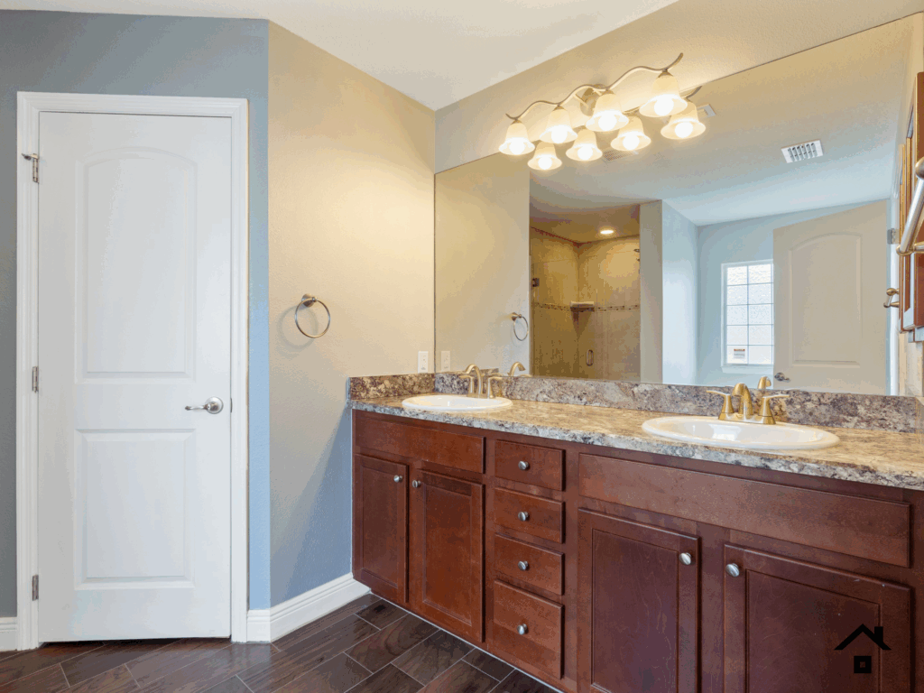 Out-of-state home seller - their vacant home bathroom in Port St Lucie