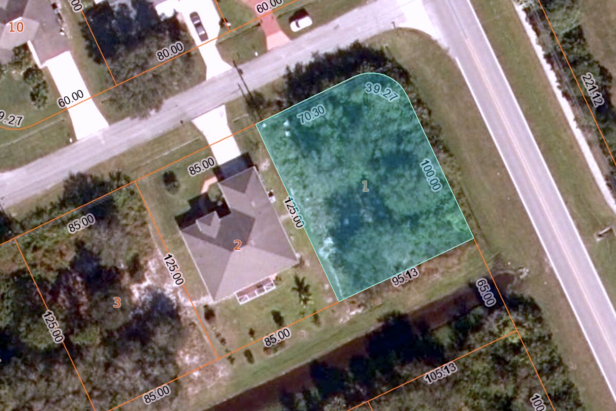 Map view of inherited vacant land sold in Port St. Lucie after an expired listing