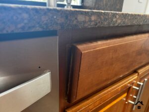 Cabinet Trim Gap Beside Dishwasher