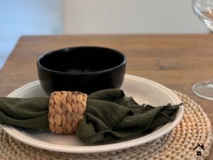 Styled dining table in a Port St. Lucie home prepared for listing photography